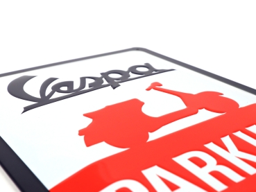 Preview: Blechschild - NOSTALGIC ART - Vespa Parking Only